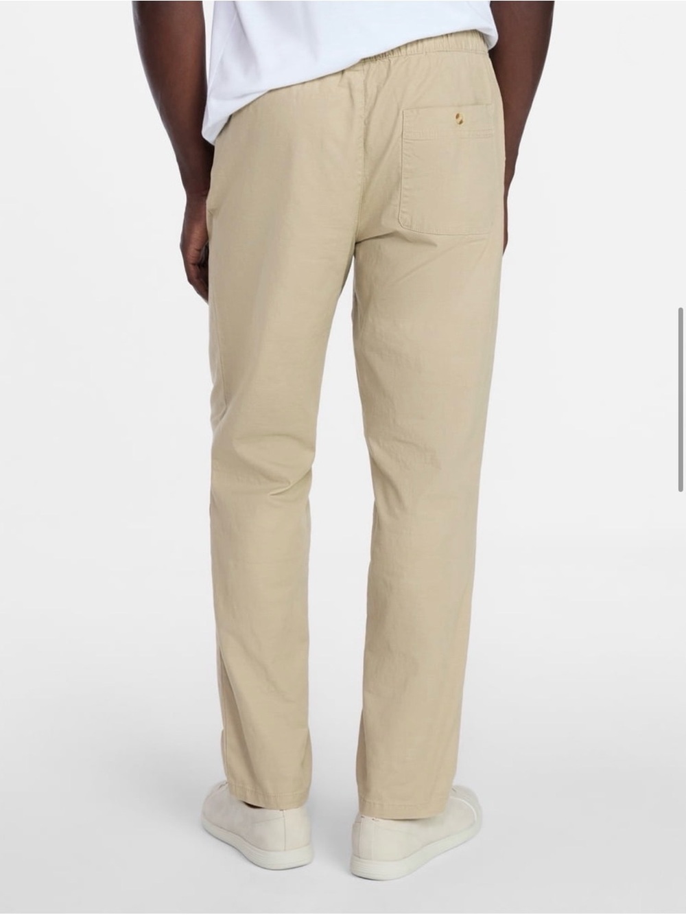 George Men’s Weekend Chino Pull-On Pants XL 40-42 Khaki Stretch Straight Leg - Picture 13 of 15